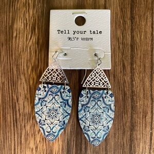 Blue/silver earrings